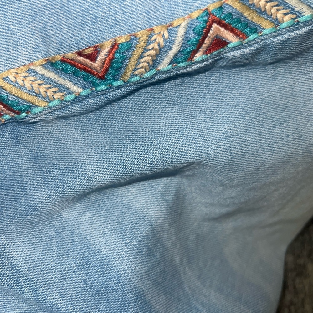 Driftwood Women's Jeans Gizelle embroidered side panels 28 waist 5-pocket - Picture 9 of 9